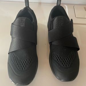 Women’s size 8, black TIEM shoes with SPD pedals
